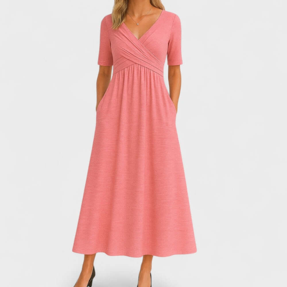 Women's A-Line Midi Dress | Sleeveless Casual Summer Dress