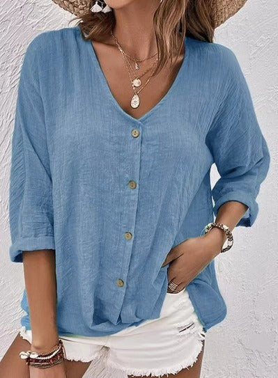 Women's Lightweight Summer Top | Casual Breathable Everyday Blouse | Multiple Colors