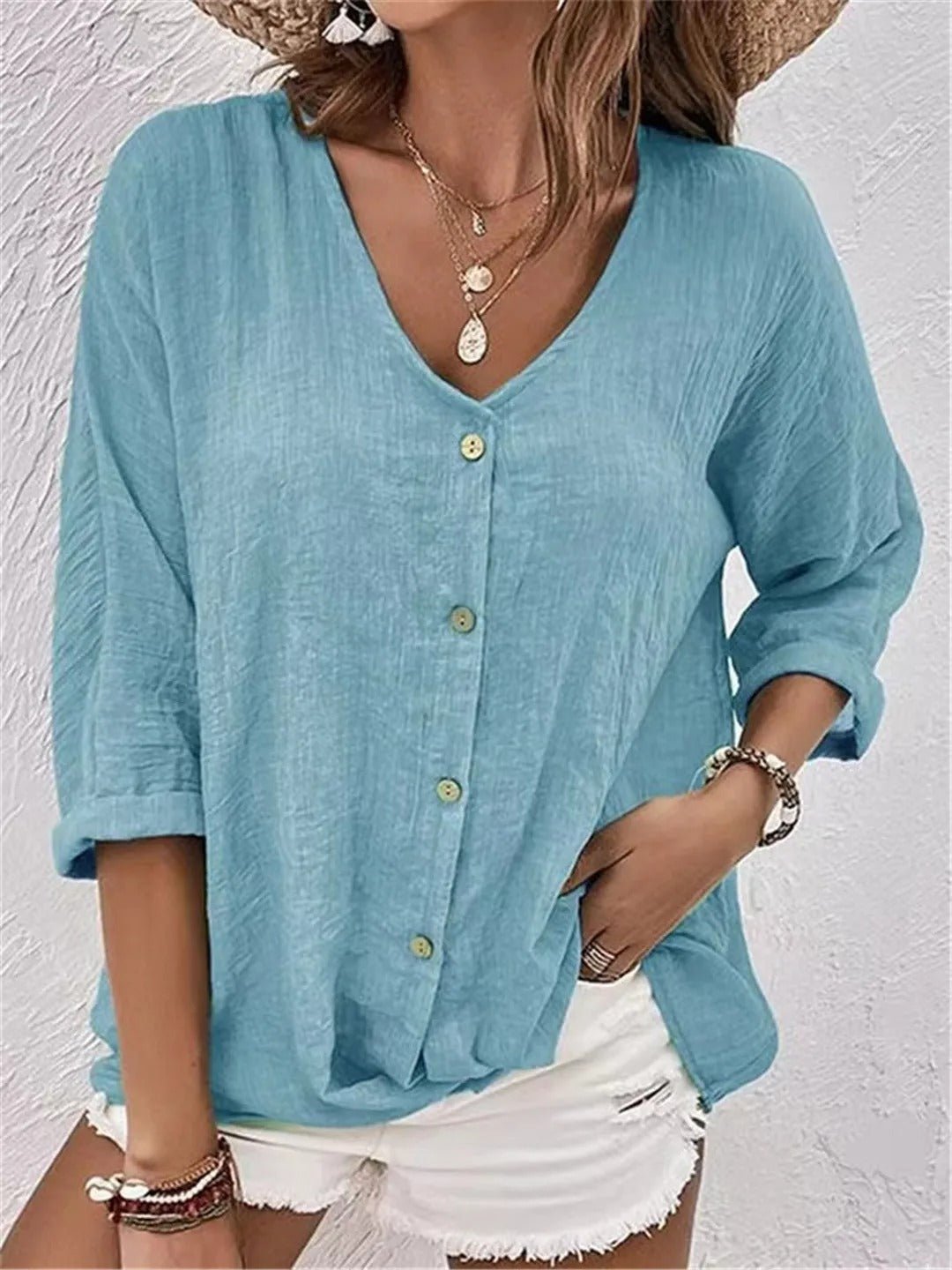 Women's Lightweight Summer Top | Casual Breathable Everyday Blouse | Multiple Colors