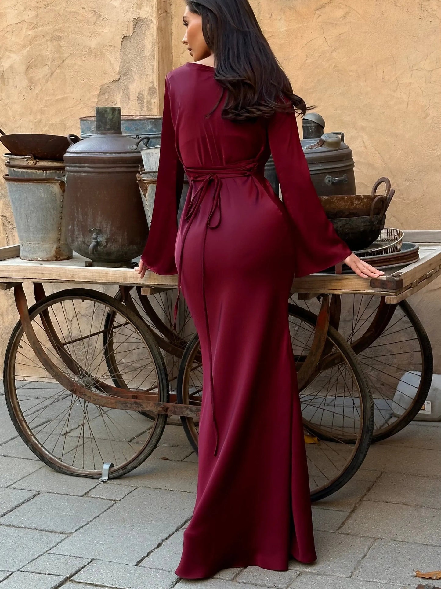 Women's Long Sleeve Maxi Dress | Casual Elegant Floor Length Everyday Dress