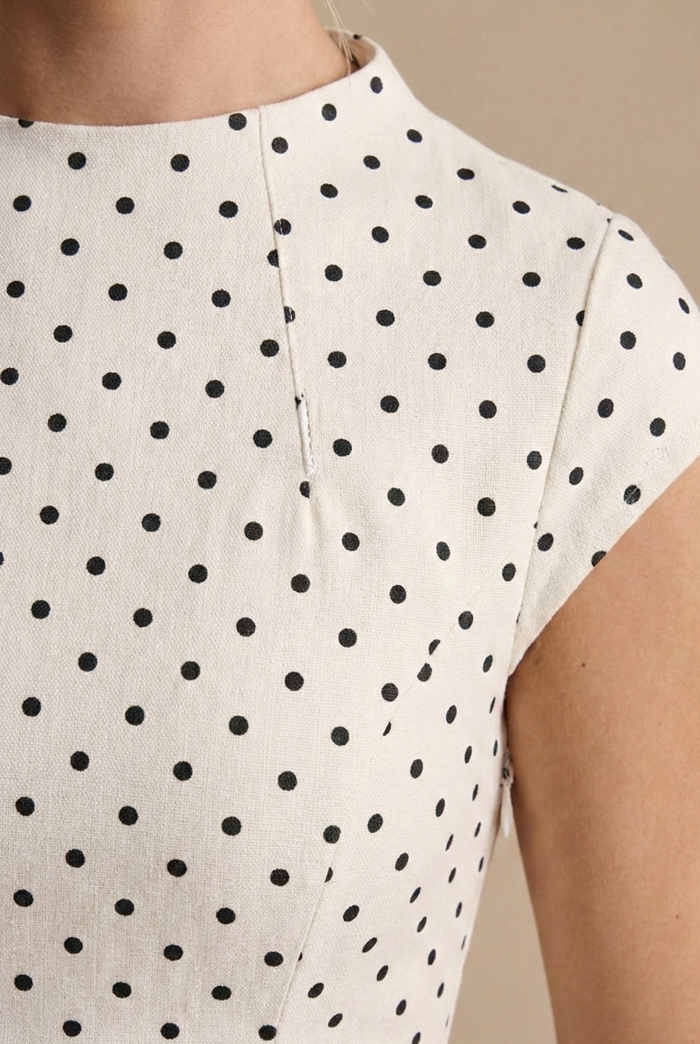 Women's Polka Dot Maxi Dress | Round Neck A-Line Casual Summer Dress