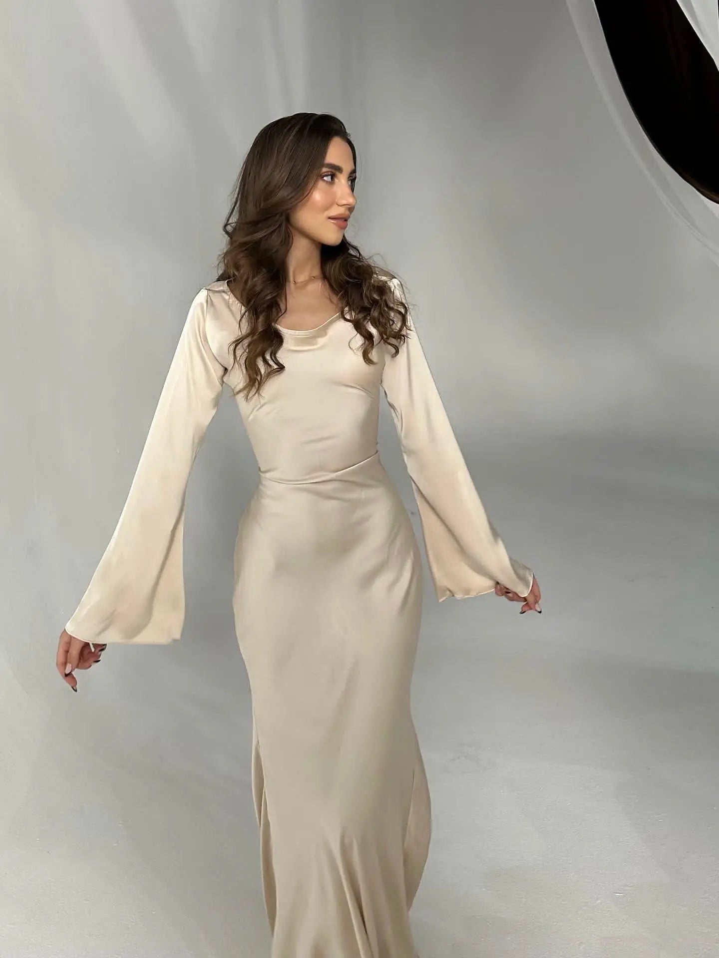 Women's Long Sleeve Maxi Dress | Casual Elegant Floor Length Everyday Dress