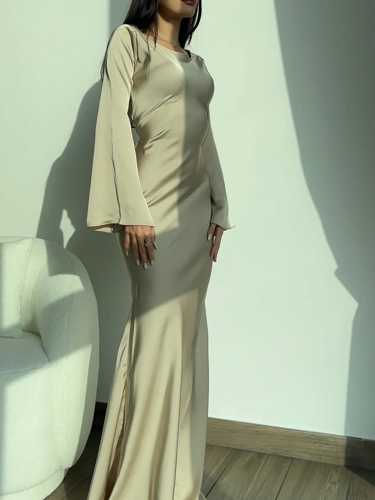 Women's Long Sleeve Maxi Dress | Casual Elegant Floor Length Everyday Dress