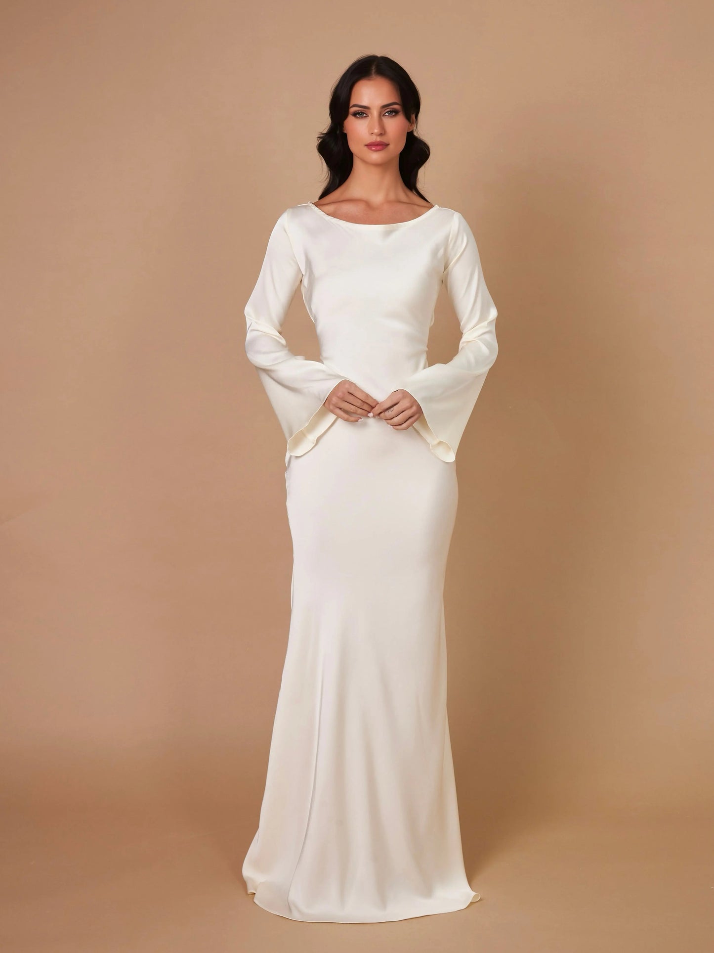 Women's Long Sleeve Maxi Dress | Casual Elegant Floor Length Everyday Dress