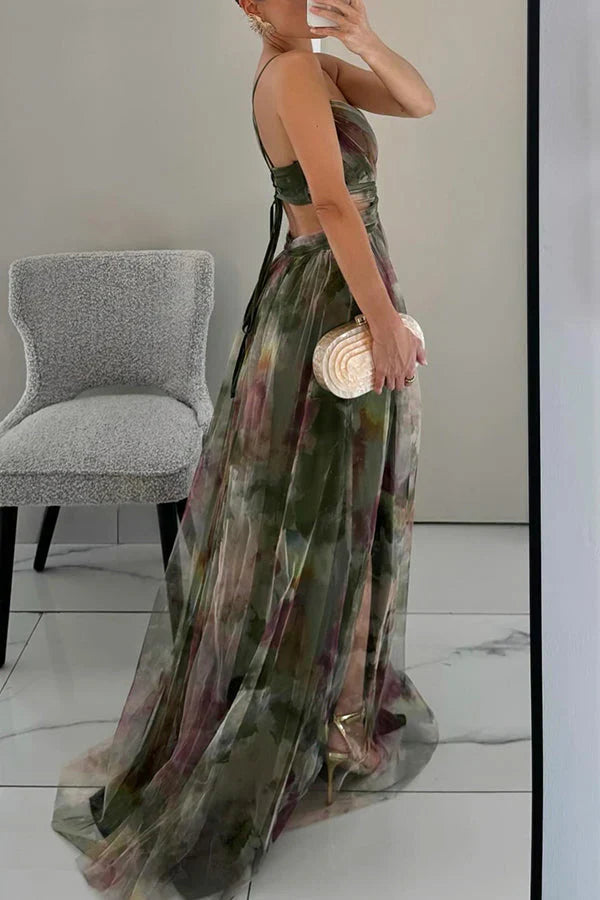 Women's Romantic Sleeveless Maxi Wedding Guest Dress