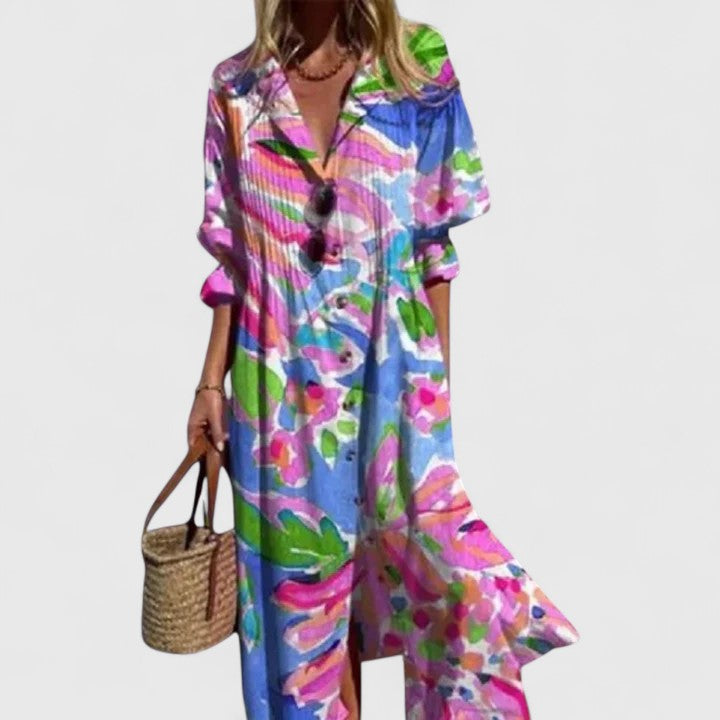 Boho Dress for Women | Elegant Casual Maxi Dress with Flowy Silhouette & Summer Style