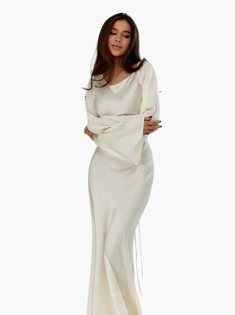 Women's Long Sleeve Maxi Dress | Casual Elegant Floor Length Everyday Dress