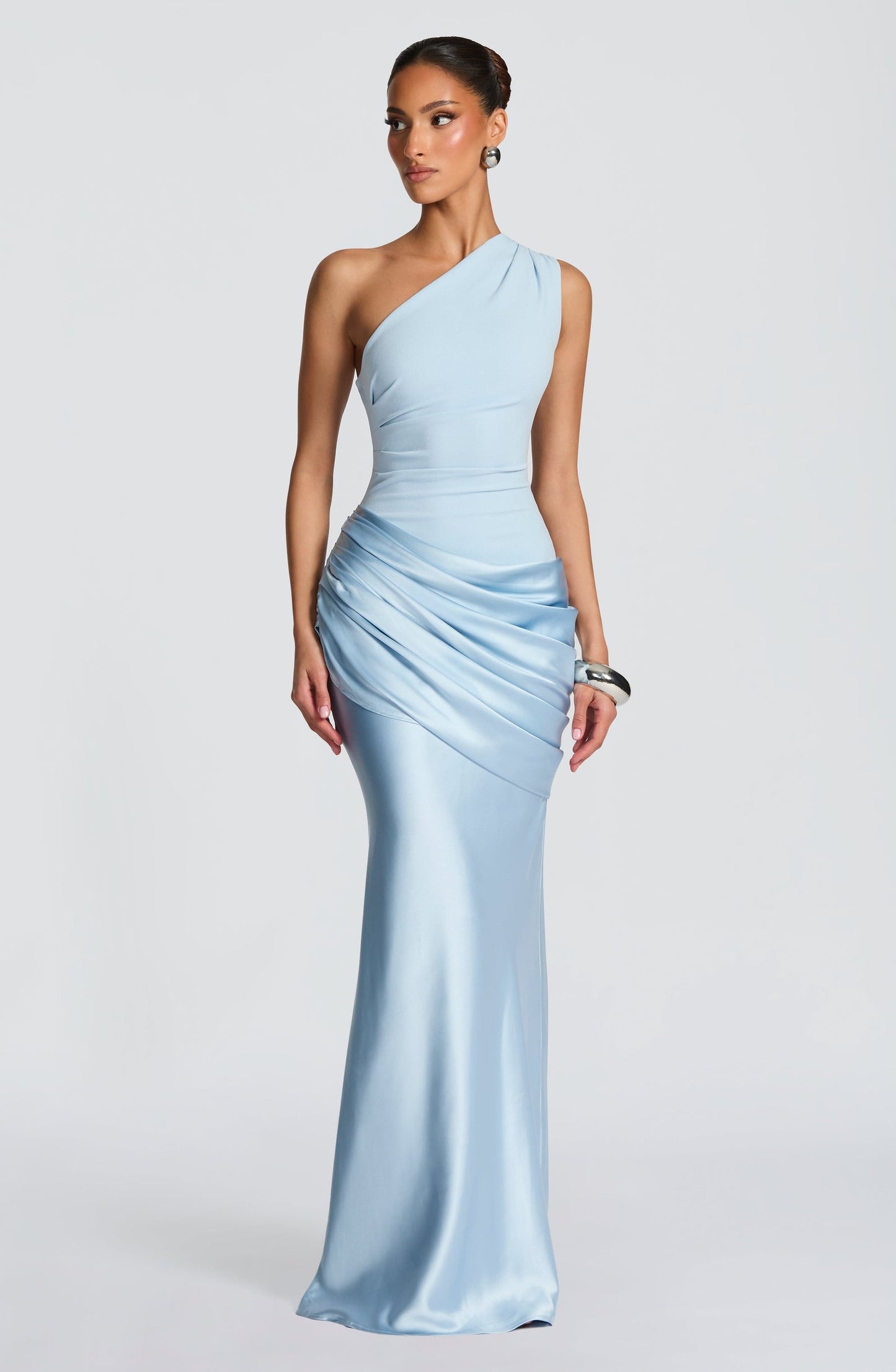 Women's One-Shoulder Maxi Wedding Guest Dress
