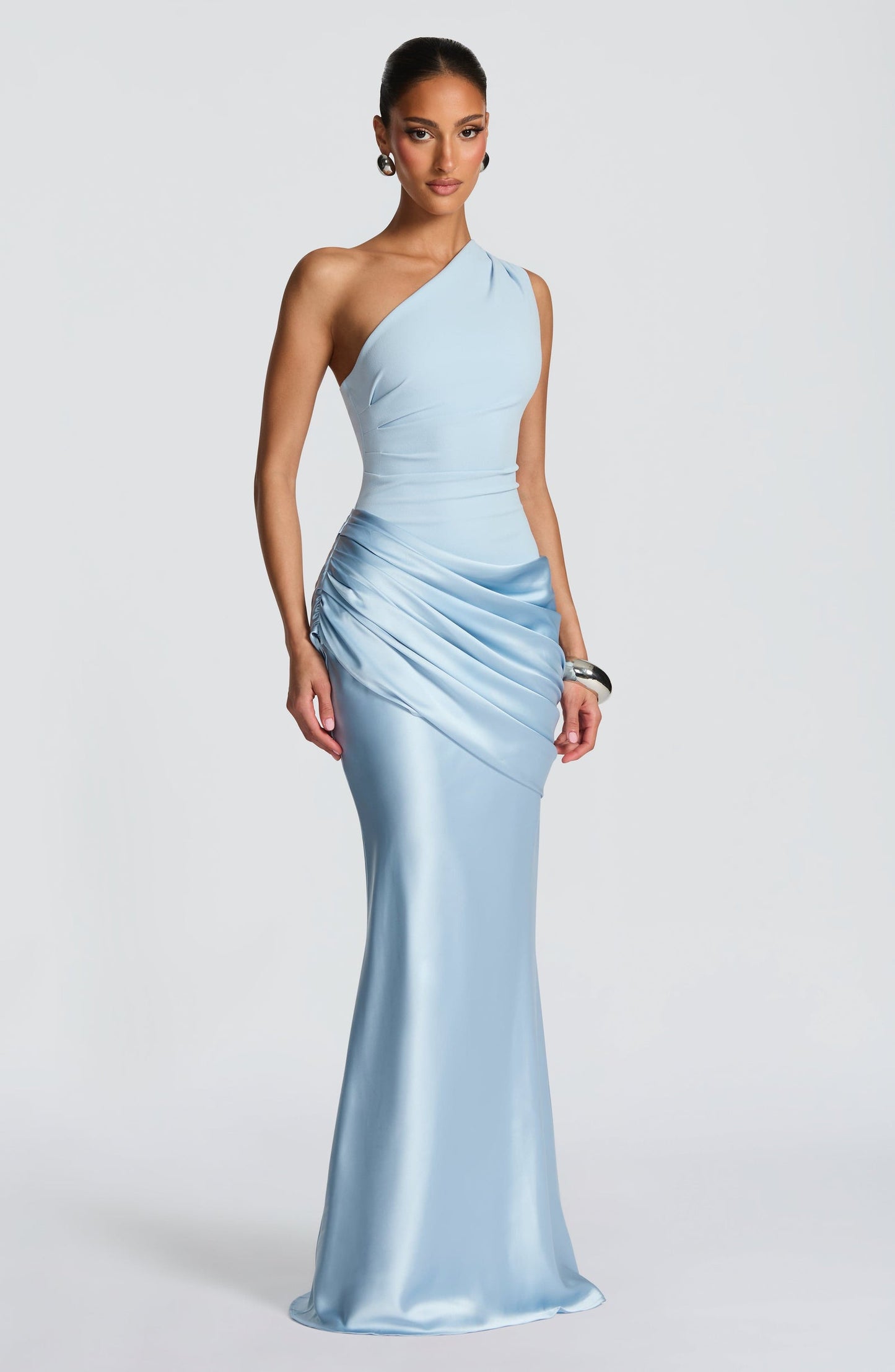 Women's One-Shoulder Maxi Wedding Guest Dress