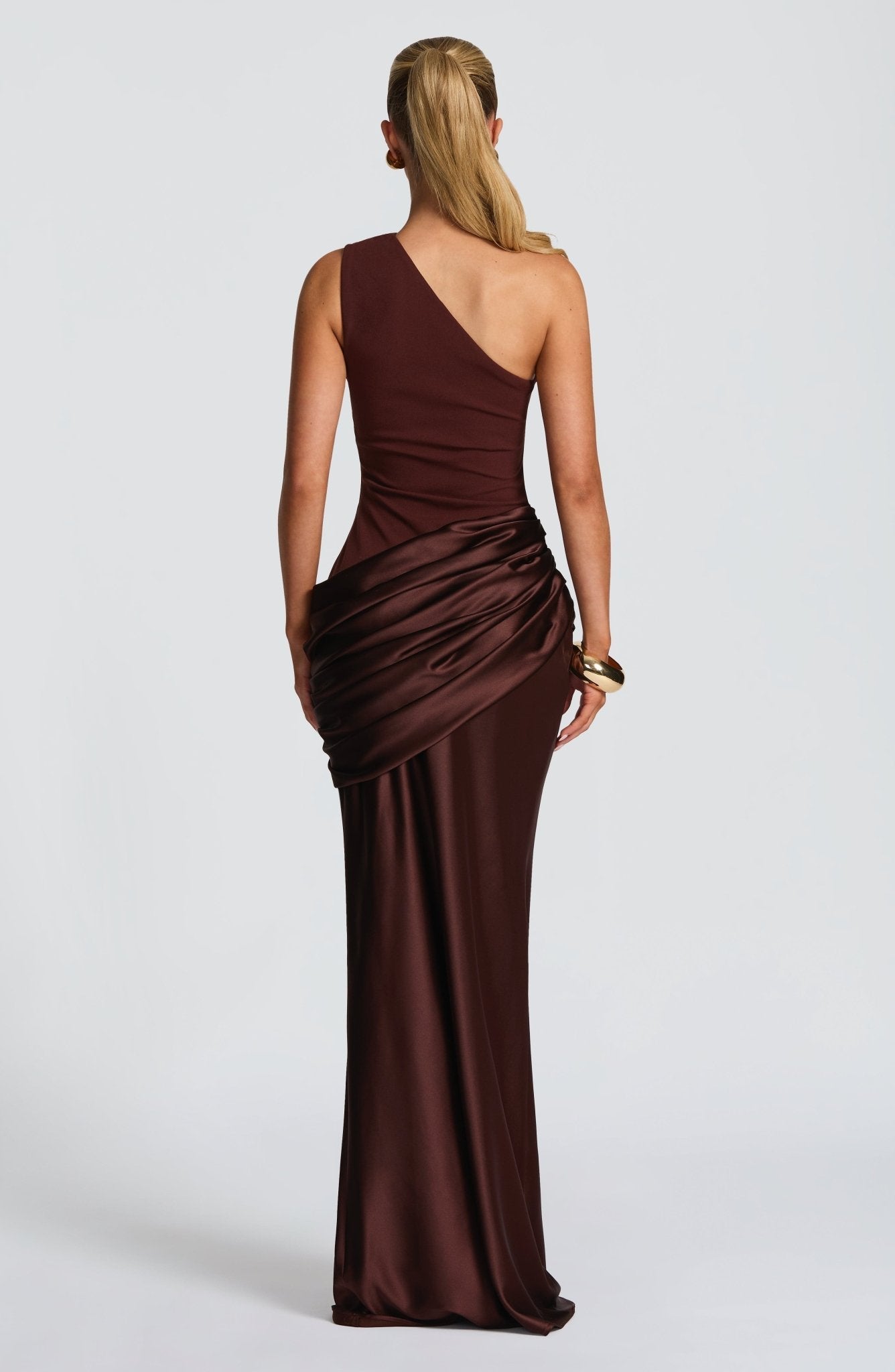 Women's One-Shoulder Maxi Wedding Guest Dress