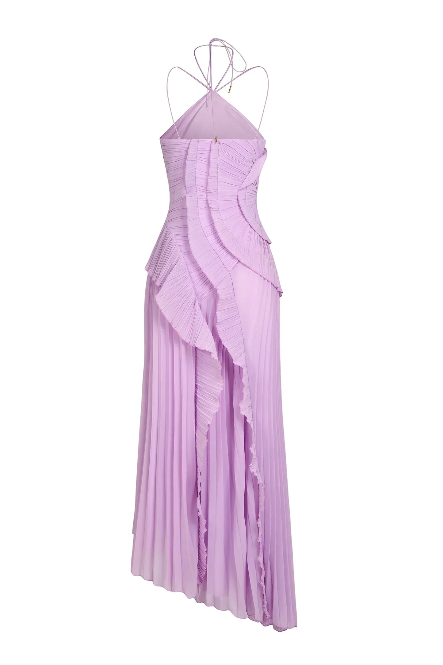 Women’s Pleated Ruffled Maxi Wedding Guest Dress