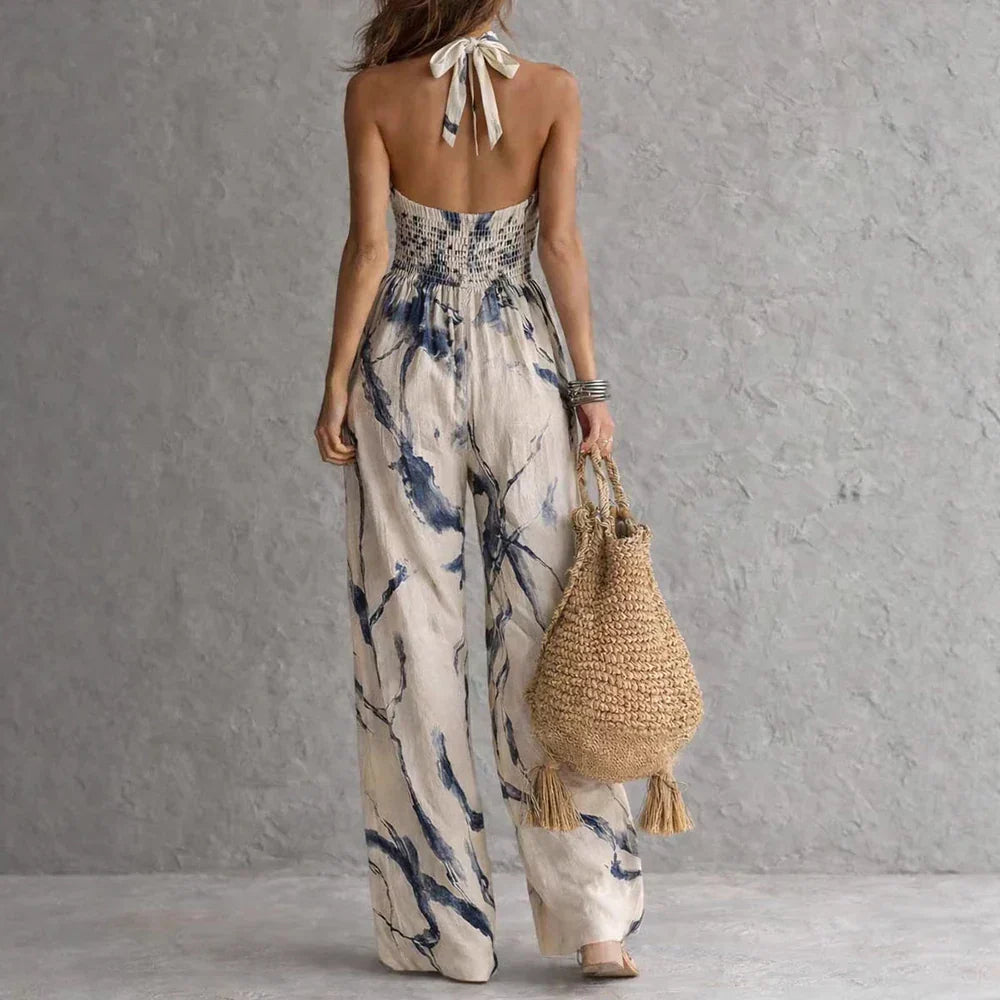 Women's Flowy Halter Maxi Dress | Sleeveless Casual Summer Beach Dress