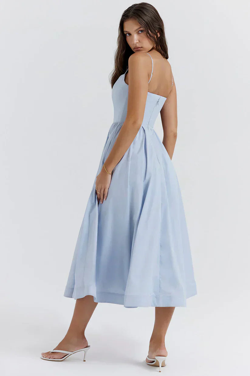 Women's Sleeveless Fitted Midi Dress | Elegant Casual Summer & Formal Dress