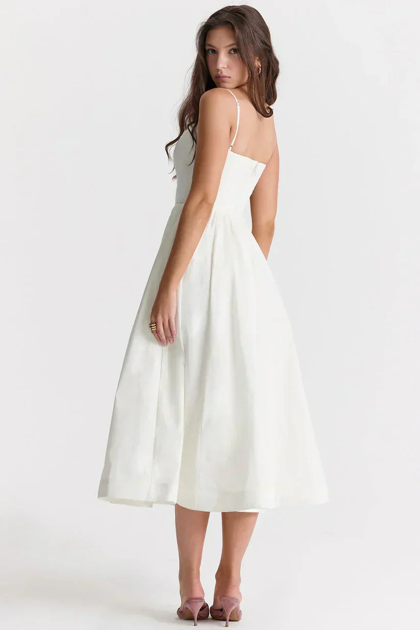 Women's Sleeveless Fitted Midi Dress | Elegant Casual Summer & Formal Dress
