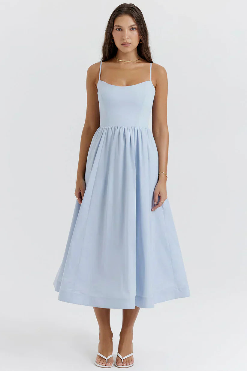 Women's Sleeveless Fitted Midi Dress | Elegant Casual Summer & Formal Dress