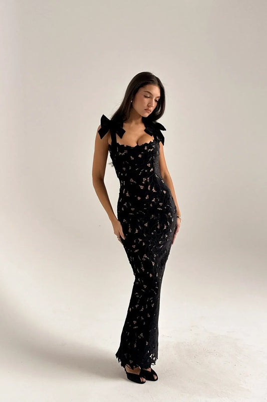 Women's Floral Lace Sweetheart Neck Flutter Sleeve Maxi Evening Dress Wedding Guest  Stuur de beschrijving maar! 👇