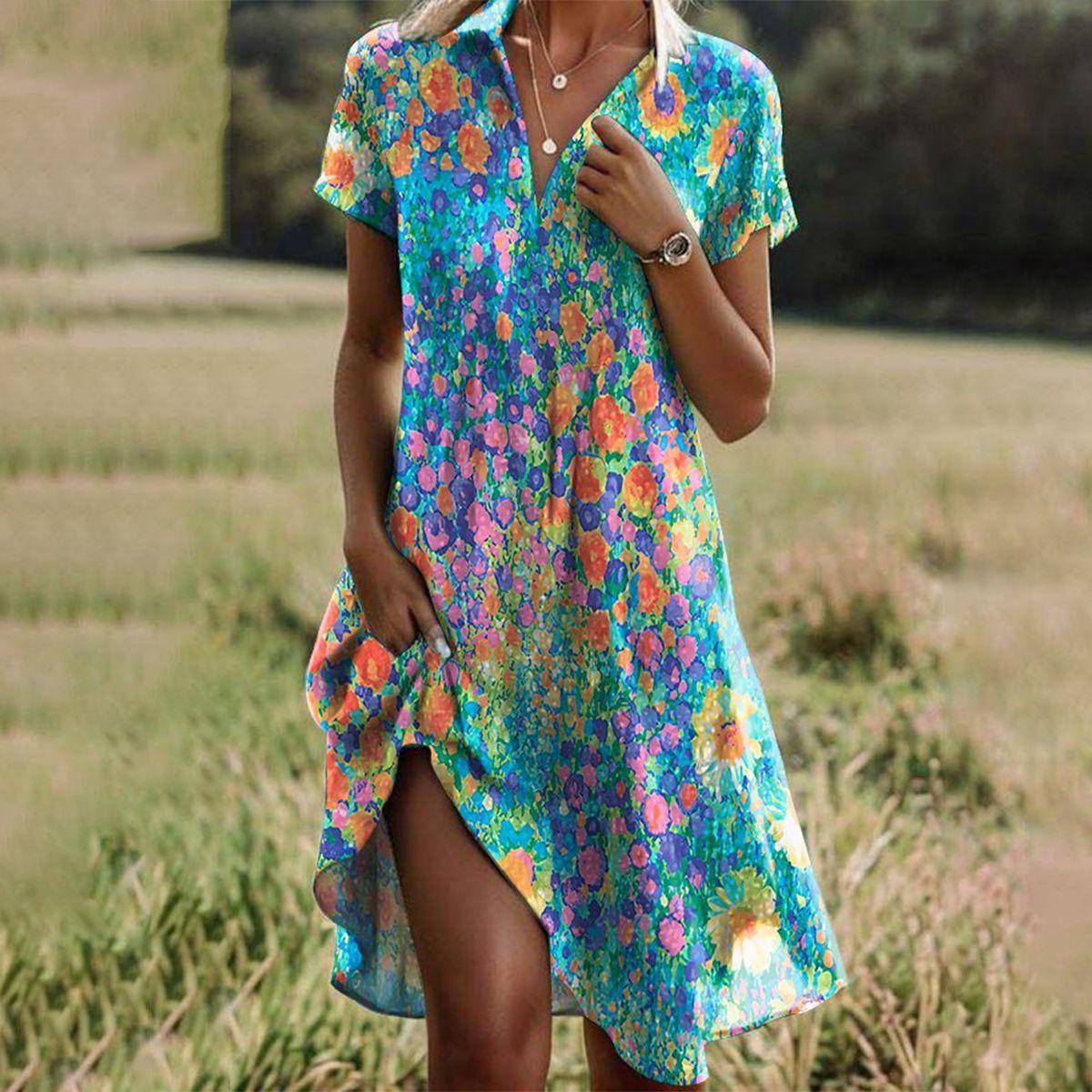 Women's Boho Chic Summer Dress | Casual Flowy Everyday Beach & Vacation Dress