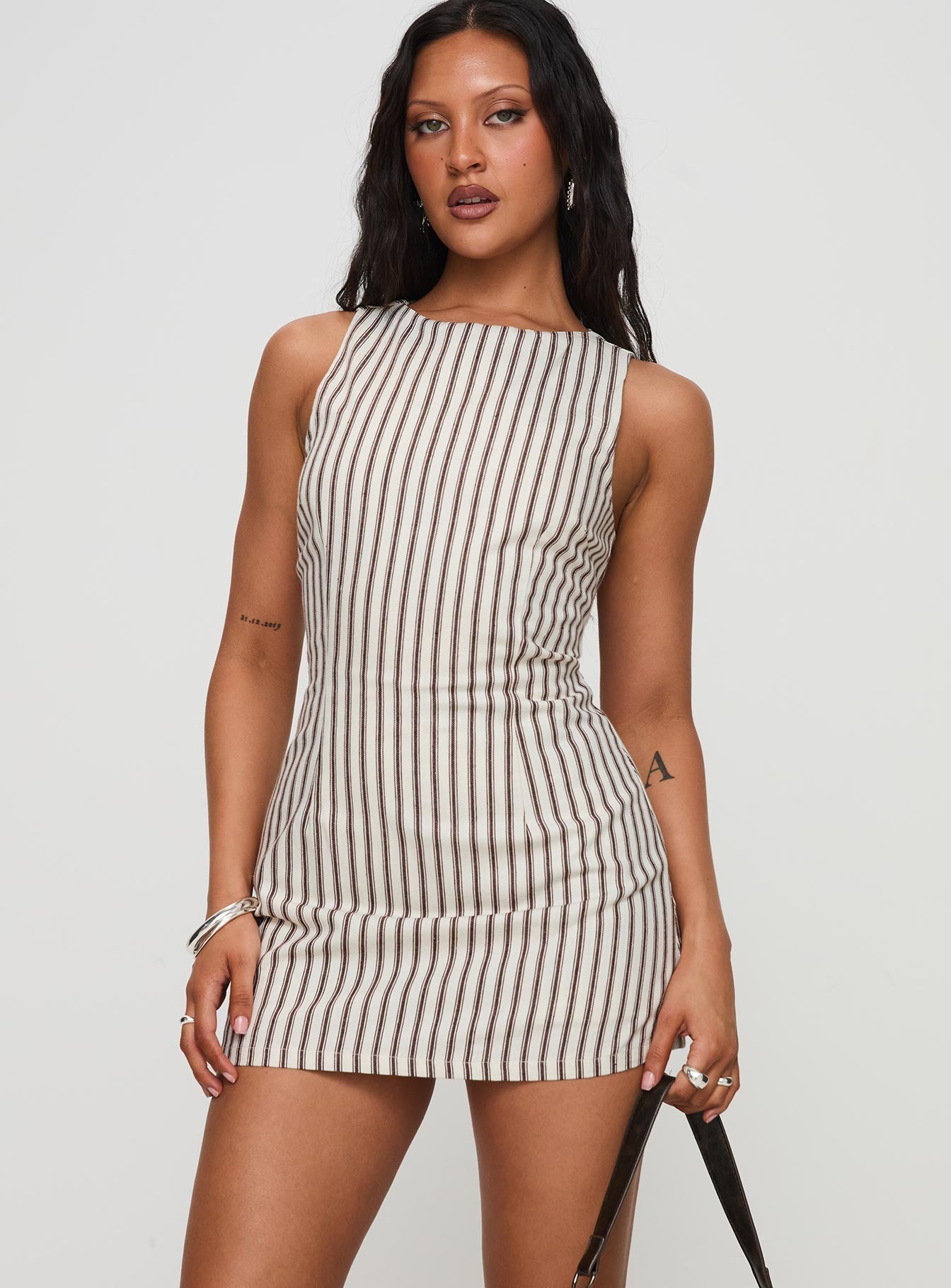 Women's Striped Romper | Sleeveless Round Neck Playsuit with Built-In Shorts