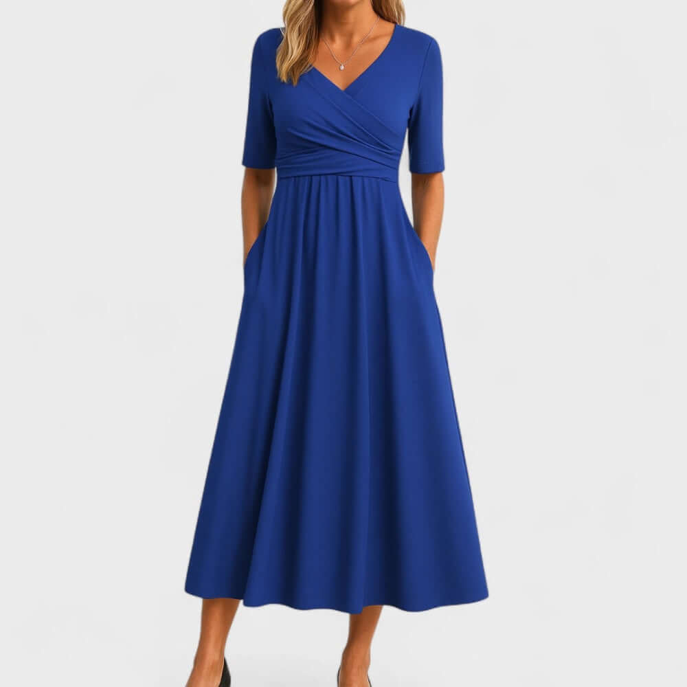 Women's A-Line Midi Dress | Sleeveless Casual Summer Dress