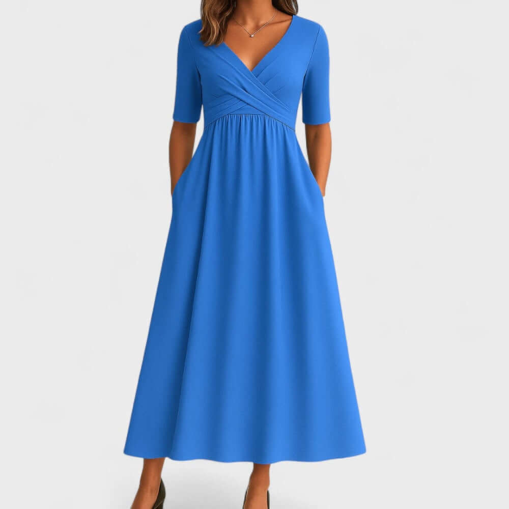 Women's A-Line Midi Dress | Sleeveless Casual Summer Dress