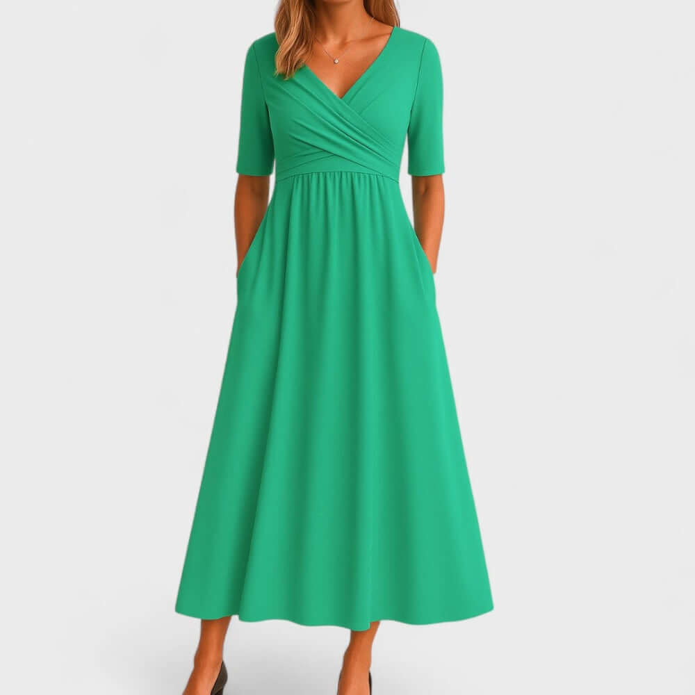 Women's A-Line Midi Dress | Sleeveless Casual Summer Dress