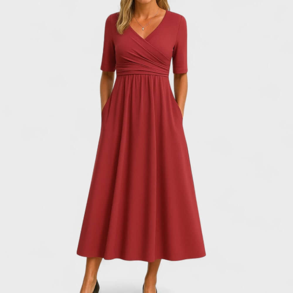 Women's A-Line Midi Dress | Sleeveless Casual Summer Dress